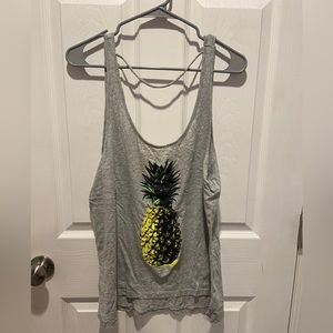 Grey pineapple tank top